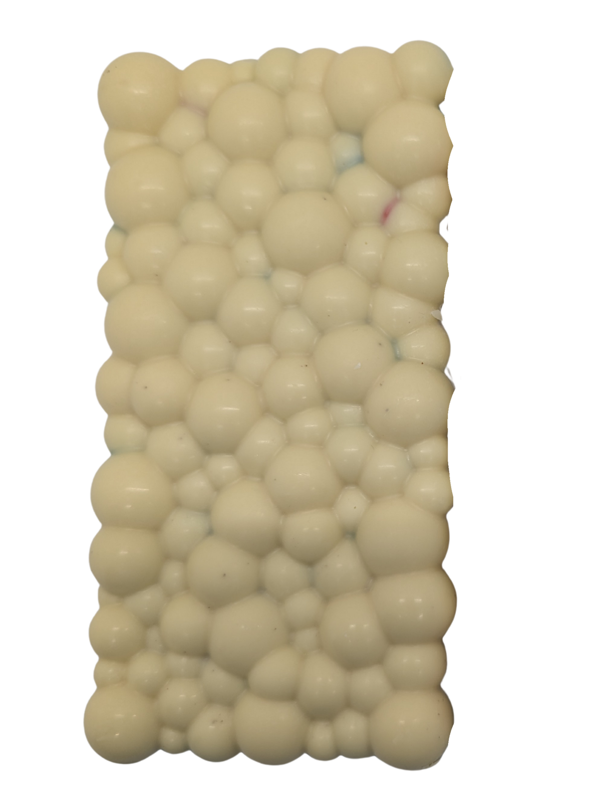 Rectangular block with a textured surface on a white background